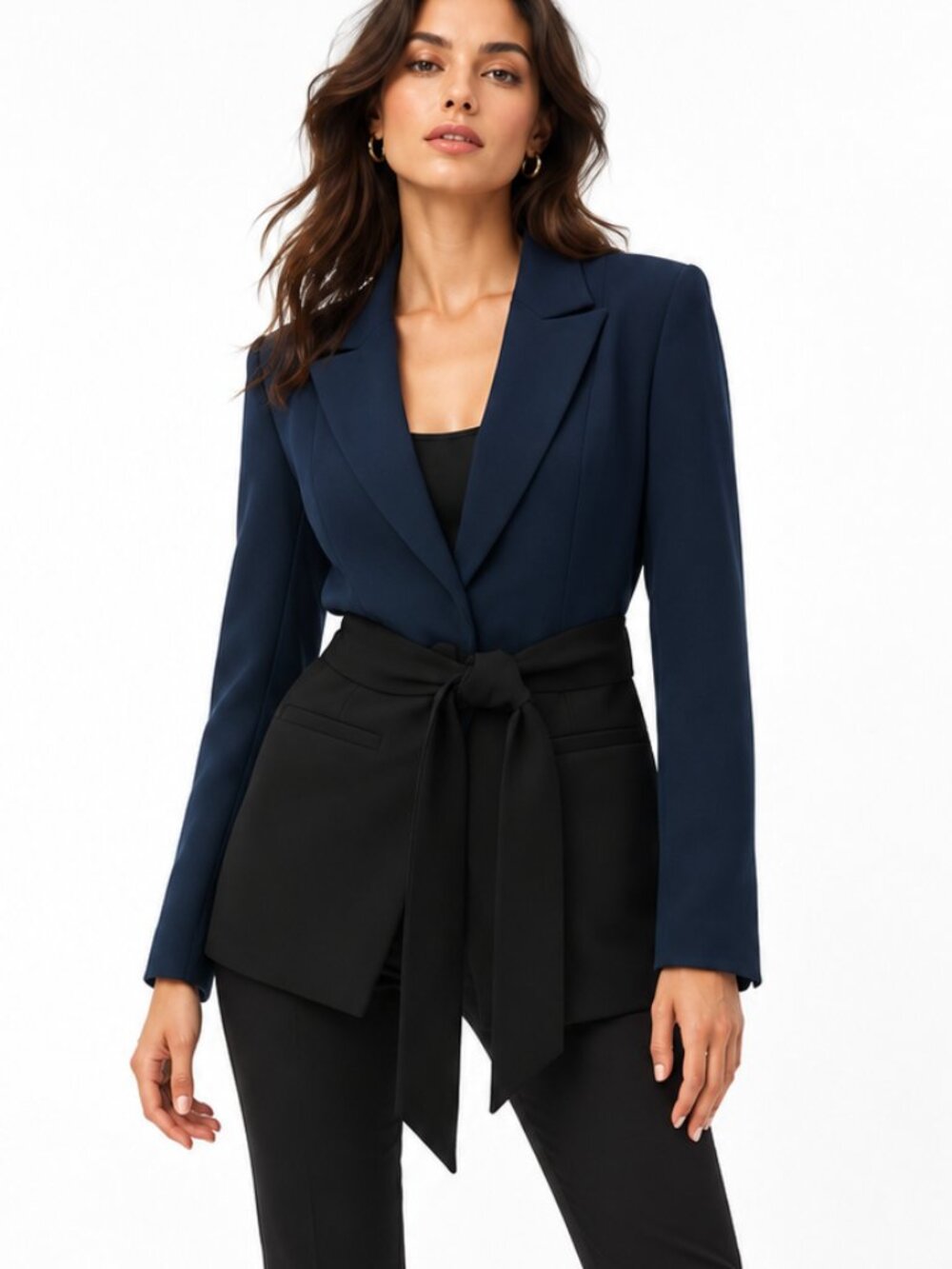 Good American Fit & Flatter Blazer Navy Black Size 1 / S US 2-4 NWOT